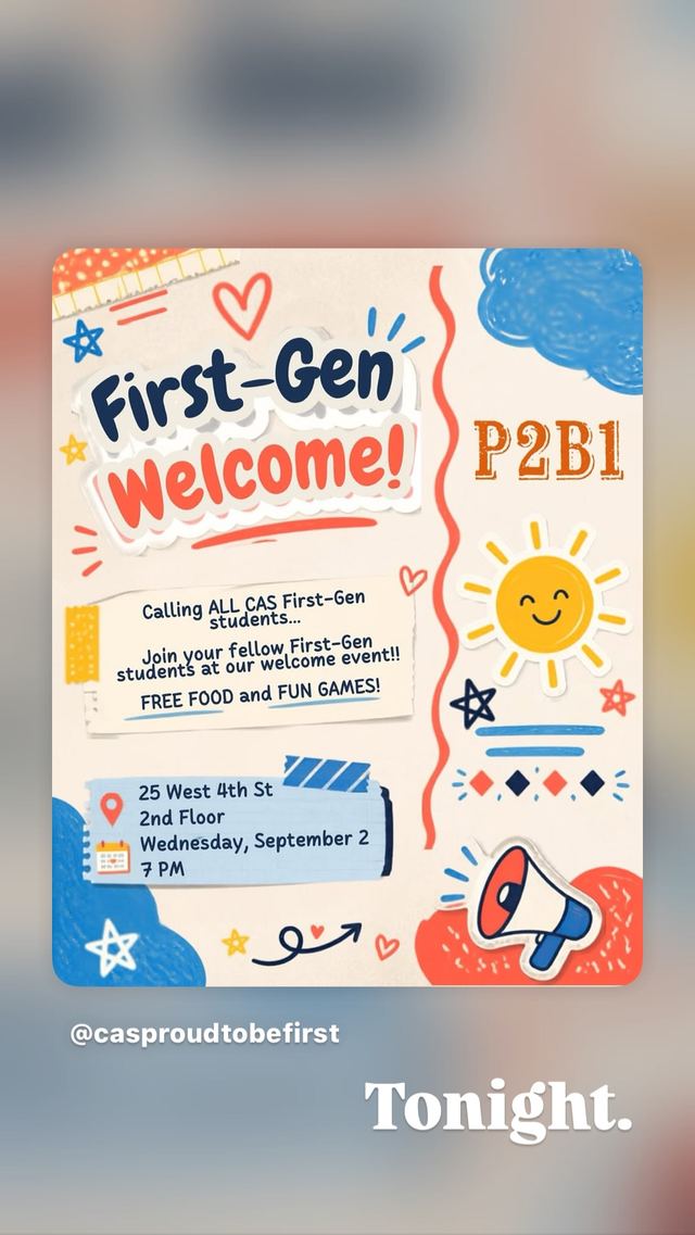 First-Gen Welcome!, Wed, Sep 2