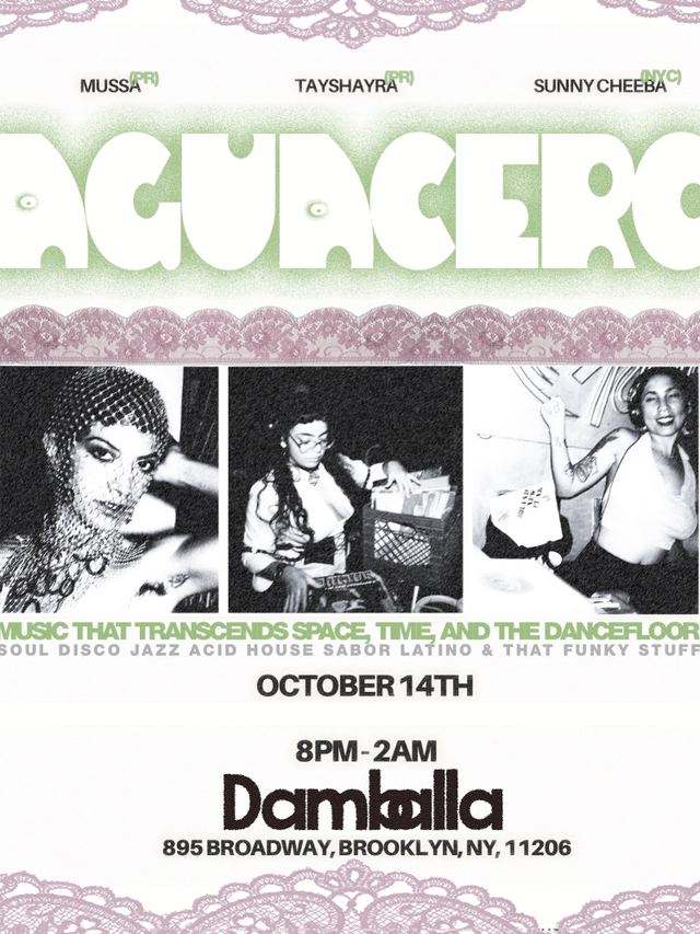 AGUACERO, Wed, Oct 14, Damballa, Bushwick