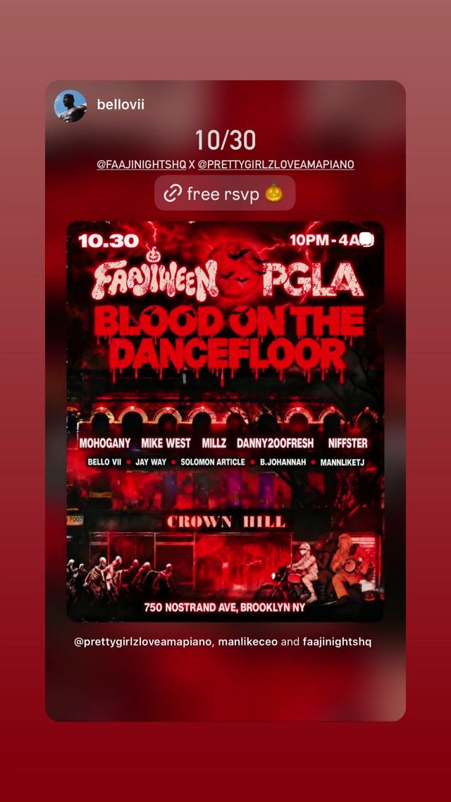 FAAJIWEEN: BLOOD ON THE DANCEFLOOR, Fri, Oct 30, Crown Hill Theater, Brooklyn