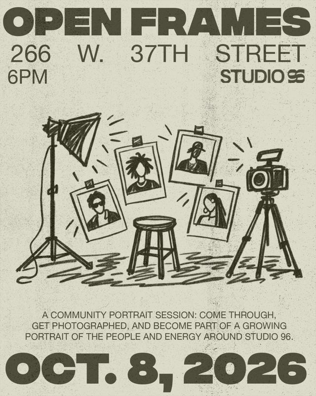 Open Frames, Thu, Oct 8, Studio 96, Garment District
