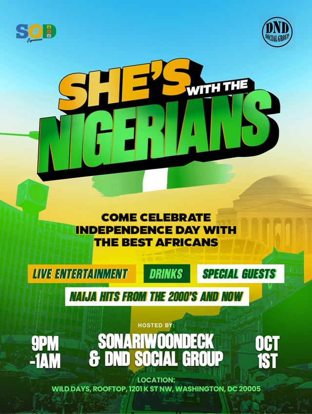 She's With The Nigerians, Thu, Oct 1, Wild Days