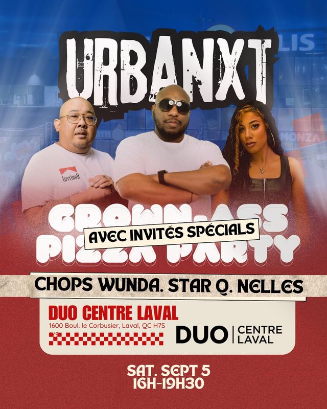 URBANXT Grown-Ass Pizza Party, Sat, Sep 5, Duo Centre Laval
