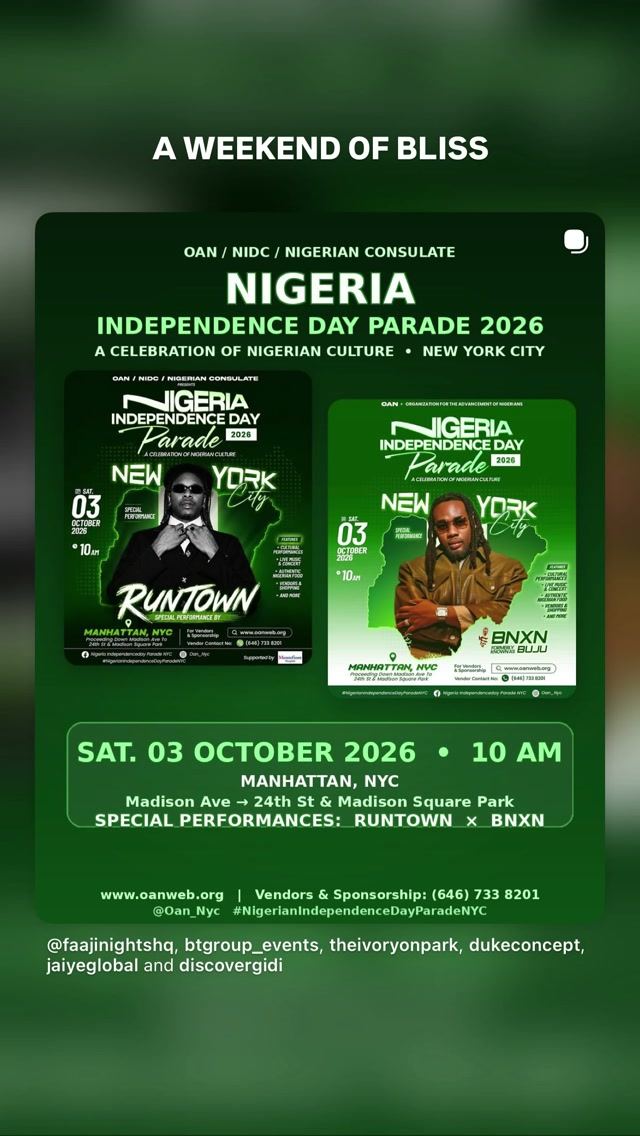 Nigeria Independence Day Parade, Sat, Oct 3, Madison Avenue, Flatiron District