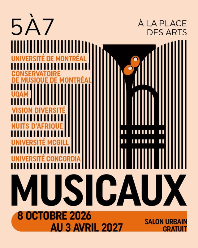 5 à 7 Musicaux, Thu, Oct 8 – Sat, Apr 3, 2027, Place des Arts