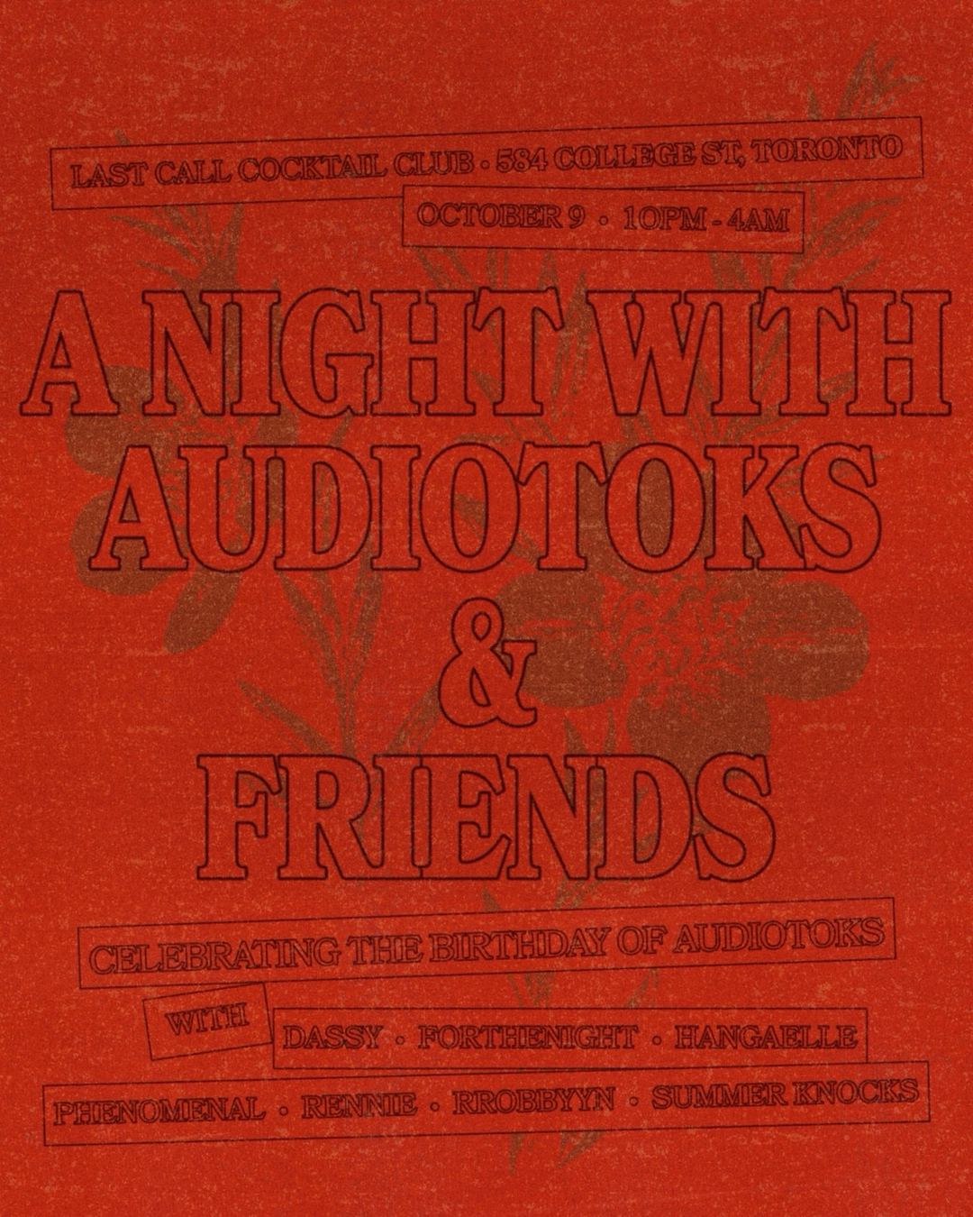 A Night With Audiotoks & Friends