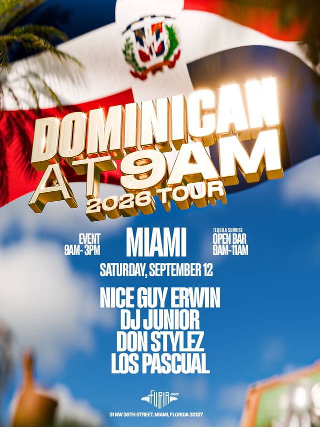 Dominican at 9AM 2026 Tour: Miami, Sat, Sep 12, Furia Miami