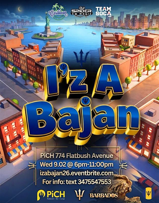 I'z A Bajan, Wed, Sep 2, PICH, Flatbush