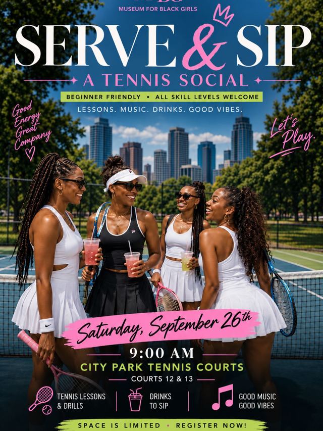 Serve & Sip a Tennis Social, Sat, Sep 26, City Park Tennis Courts