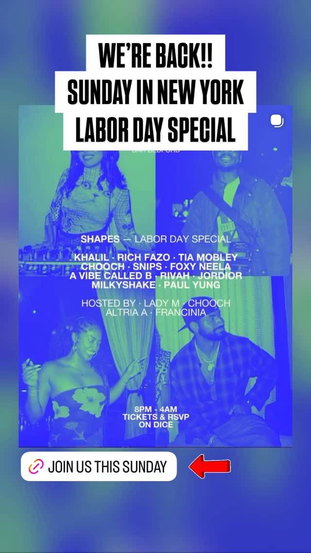 Sunday In New York Labor Day Special, Sun, Sep 6