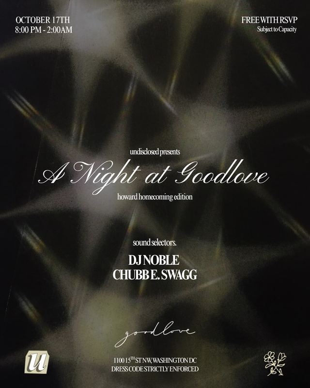 A Night at Goodlove, Sat, Oct 17, The Arcade, Logan Circle