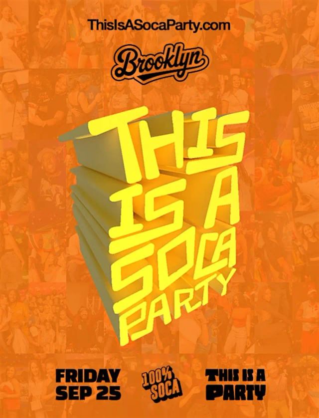 This is a SOCA Party - Brooklyn - Sep, Fri, Sep 25, Aura Cocina