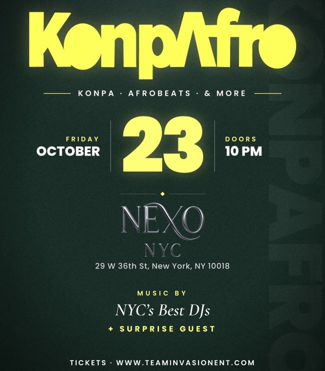 Konpafro, Fri, Oct 23, Nexo New York, Midtown Manhattan