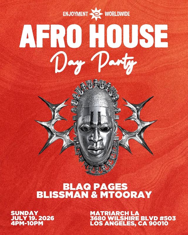 AFRO HOUSE Day Party, Sun, Jul 19, Matriarch LA, Koreatown