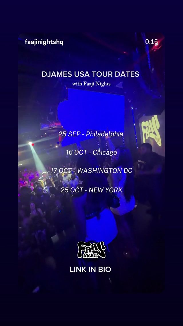 DJAMES USA TOUR DATES