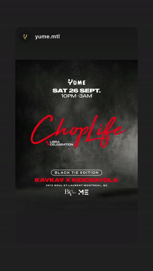 Choplife Libra Celebration, Sat, Sep 26, 3612 Soul