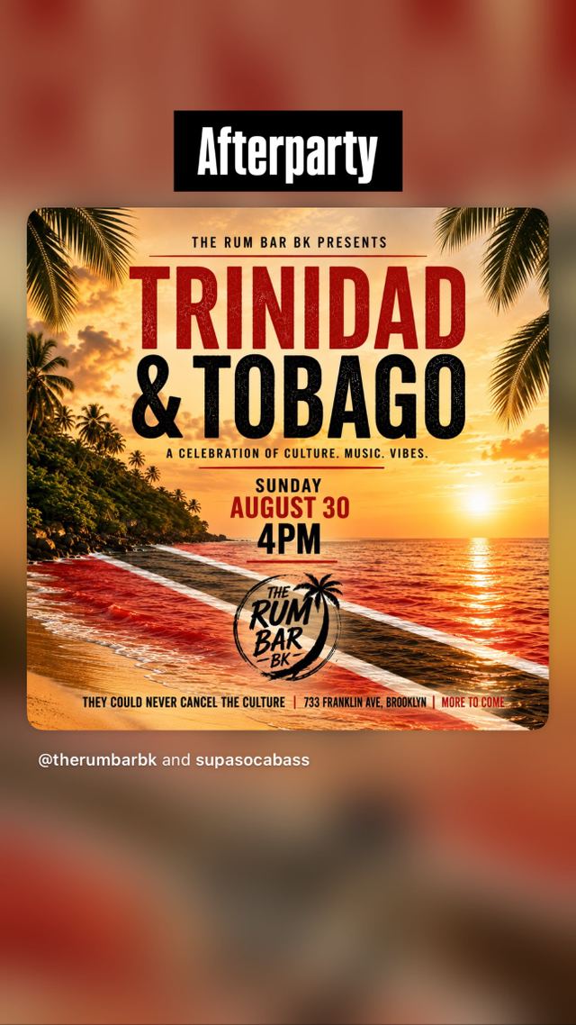 Trinidad & Tobago, Sun, Aug 30, The Rum Bar, Crown Heights