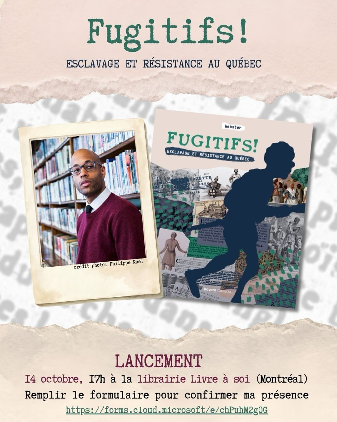 Fugitifs! Esclavage et résistance au Québec - Lancement
