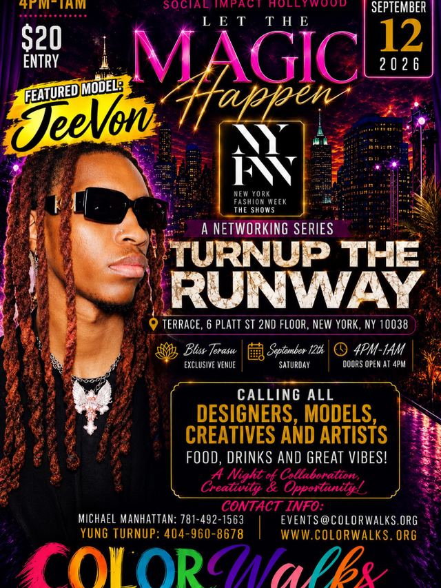 Turnup the Runway, Sat, Sep 12, Bliss Terasu, Manhattan