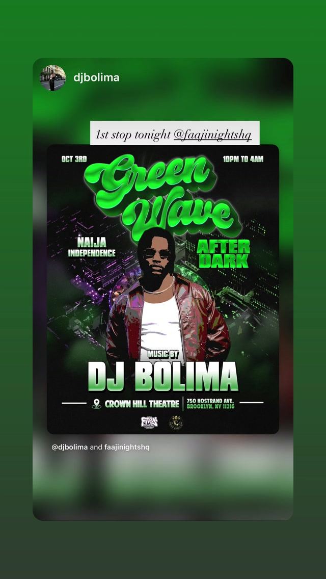 Green Wave After Dark