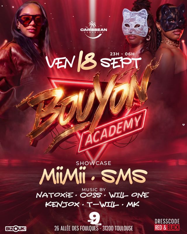 BOUYON ACADEMY, Fri, Sep 18 – Sat, Sep 19, NINE CLUB