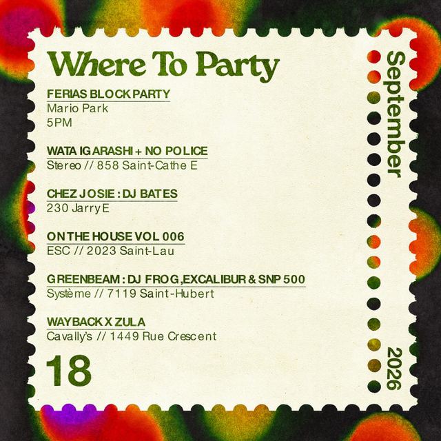 CHEZ JOSIE, Fri, Sep 18, 230 Jarry E