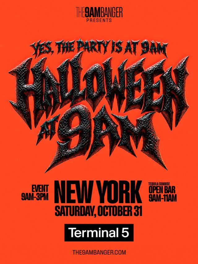 Halloween at 9AM, Sat, Oct 31, Terminal 5, Hell's Kitchen
