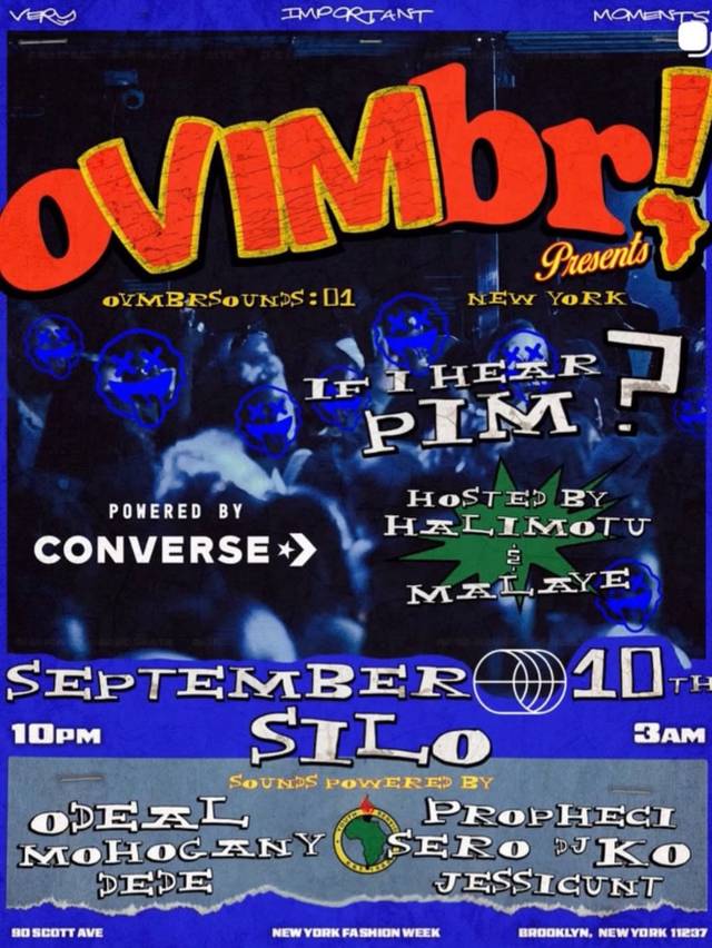 OVIMBR! Presents IF I HEAR PIM?, Thu, Sep 10, Silo, Brooklyn