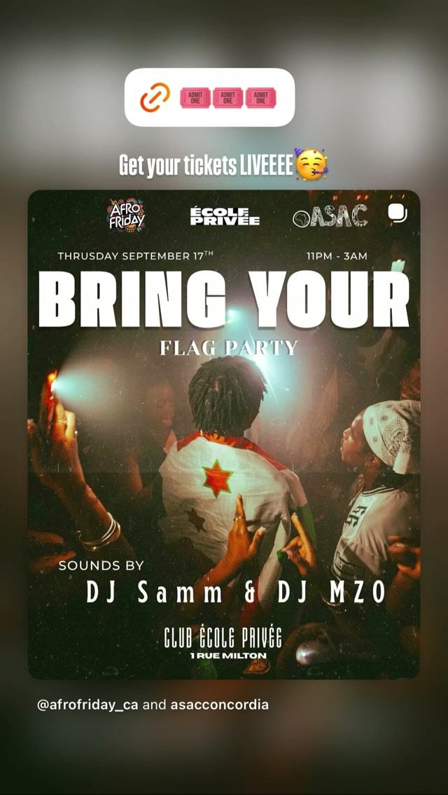 Bring Your Flag Party, Thu, Sep 17, École Privée