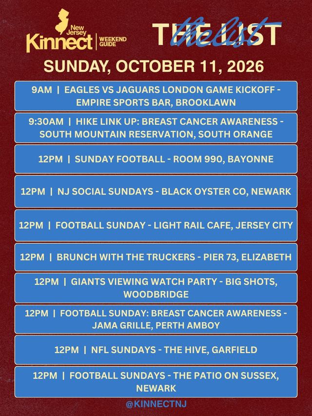 Football Sunday: Breast Cancer Awareness, Sun, Oct 11, Jama Grille