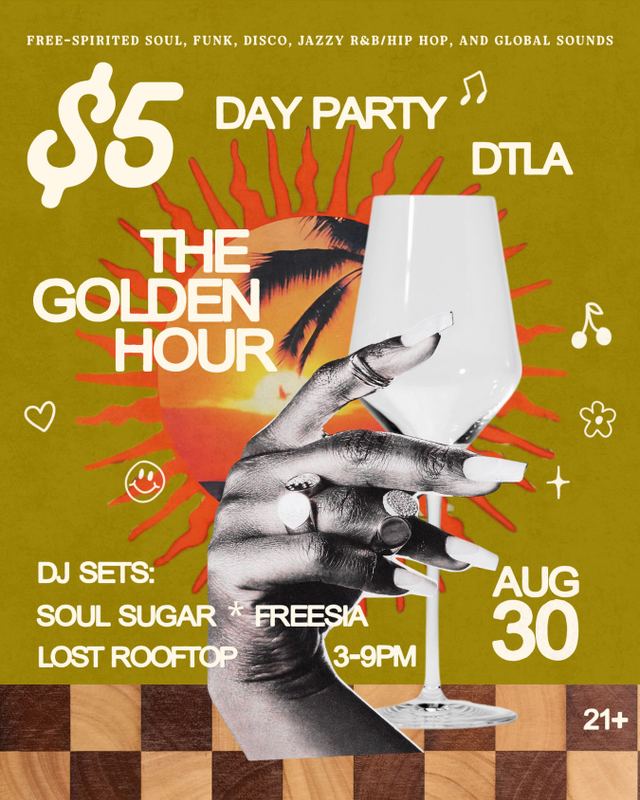 The Golden Hour, Sun, Aug 30, LOST Rooftop, Downtown