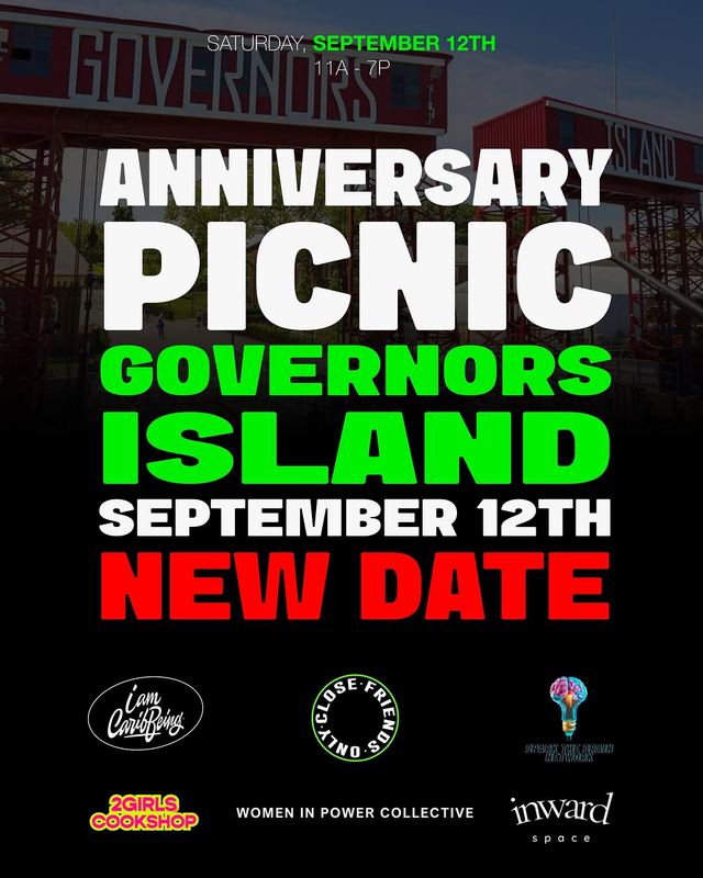 Anniversary Picnic, Sat, Sep 12, Governors Island, Manhattan