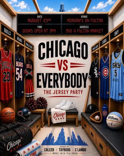 Chicago vs Everybody, Sun, Aug 23, Morgan's on Fulton, West Loop