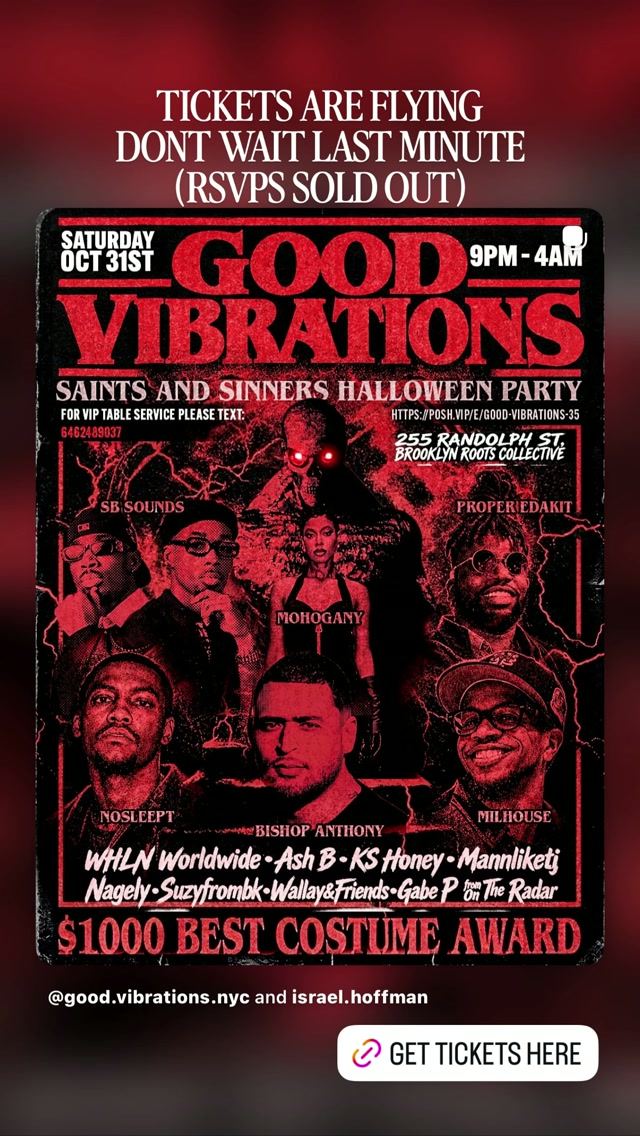 Good Vibrations: Saints and Sinners Halloween Costume Party — flyer 7