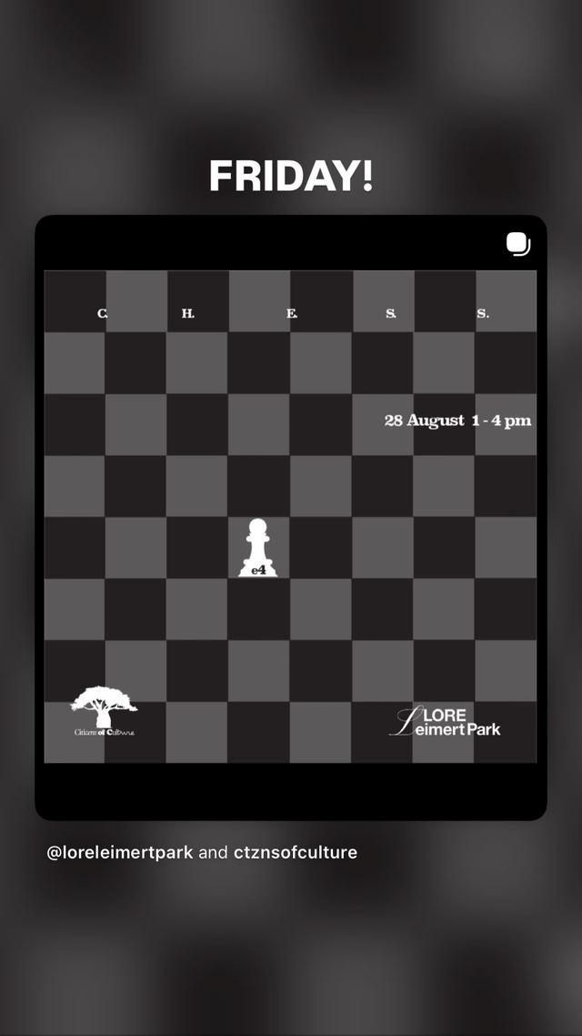 CHESS, Fri, Aug 28, LORE Leimert Park