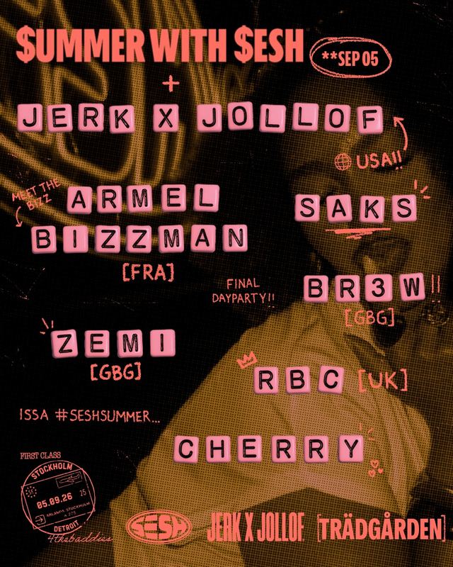 Summer with $esh X Jerk X Jollof, Sat, Sep 5, Tradgarden