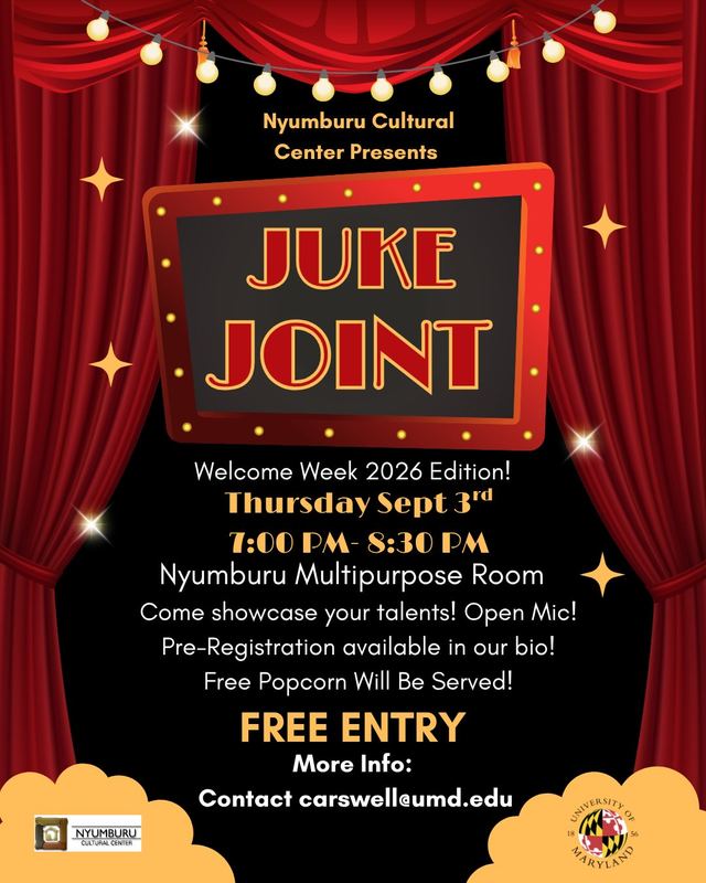 JUKE JOINT, Thu, Sep 3, Nyumburu Multipurpose Room