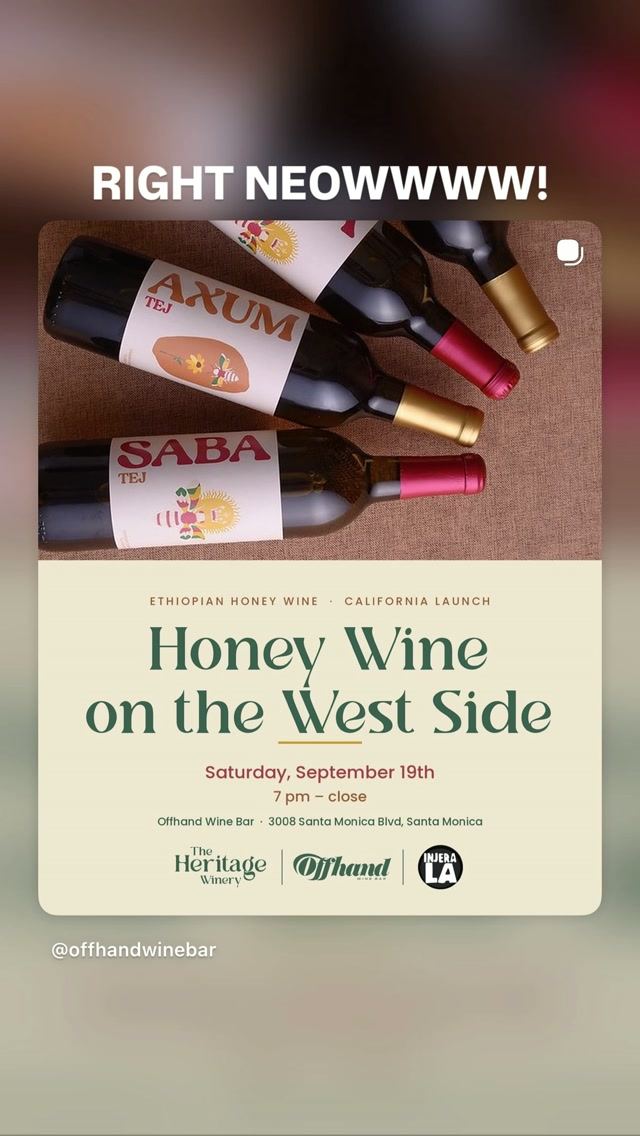 Honey Wine on the West Side, Sat, Sep 19, Offhand Wine Bar, Santa Monica