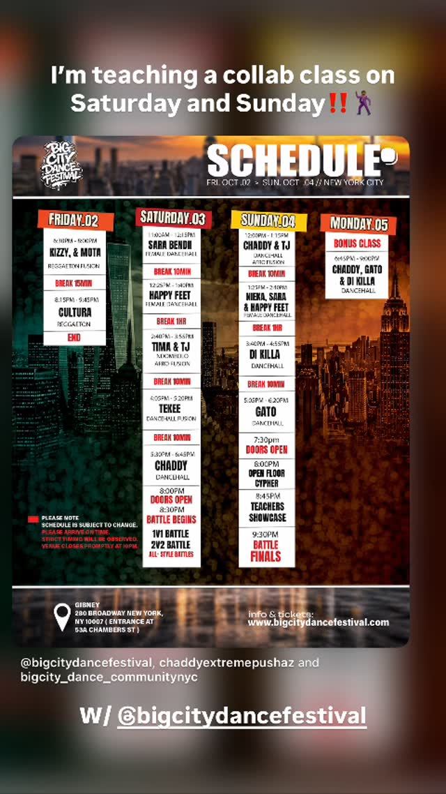 Big City Dance Festival, Fri, Oct 2, 200 Broadway, Financial District