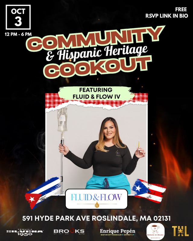 Community & Hispanic Heritage Cookout, Sat, Oct 3, Brooks Select Wine & Spirits, Roslindale