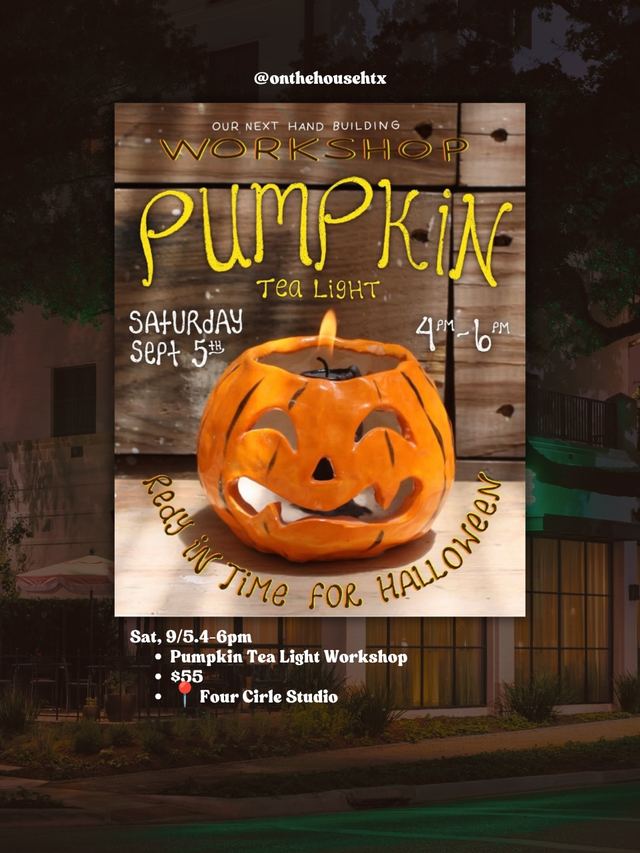 Pumpkin Tea Light Workshop, Sat, Sep 5, Four Circle Studio, Northside