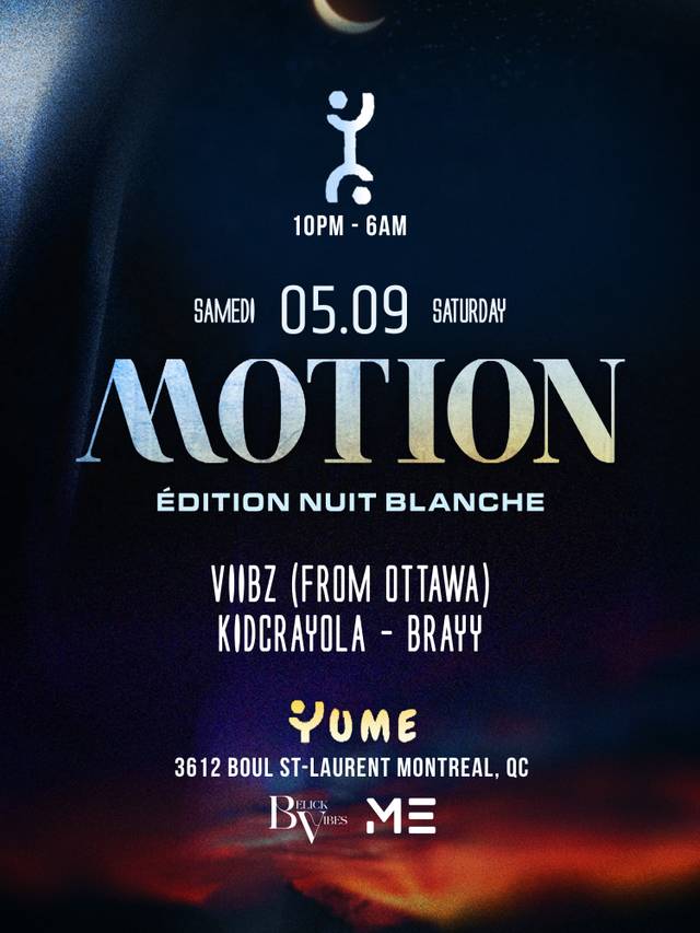 Motion Édition Nuit Blanche, Sat, Sep 5 – Sun, Sep 6, Yume, Le Plateau-Mont-Royal