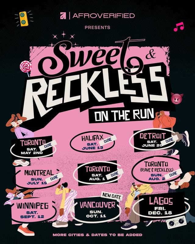 Sweet & Reckless On The Run, Sun, Oct 11