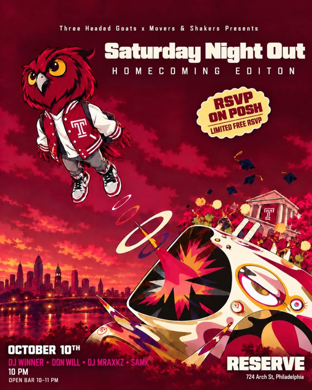 Saturday Night Out Homecoming Edition, Sat, Oct 10, Reserve