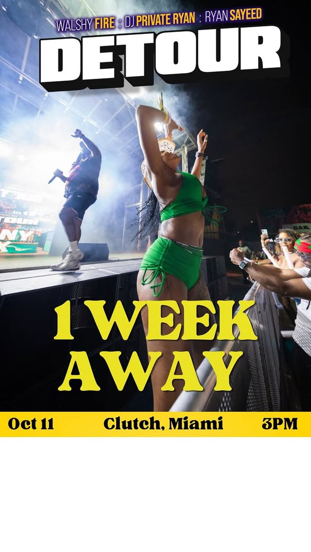 DETOUR MIAMI, Sun, Oct 11, Clutch, Overtown