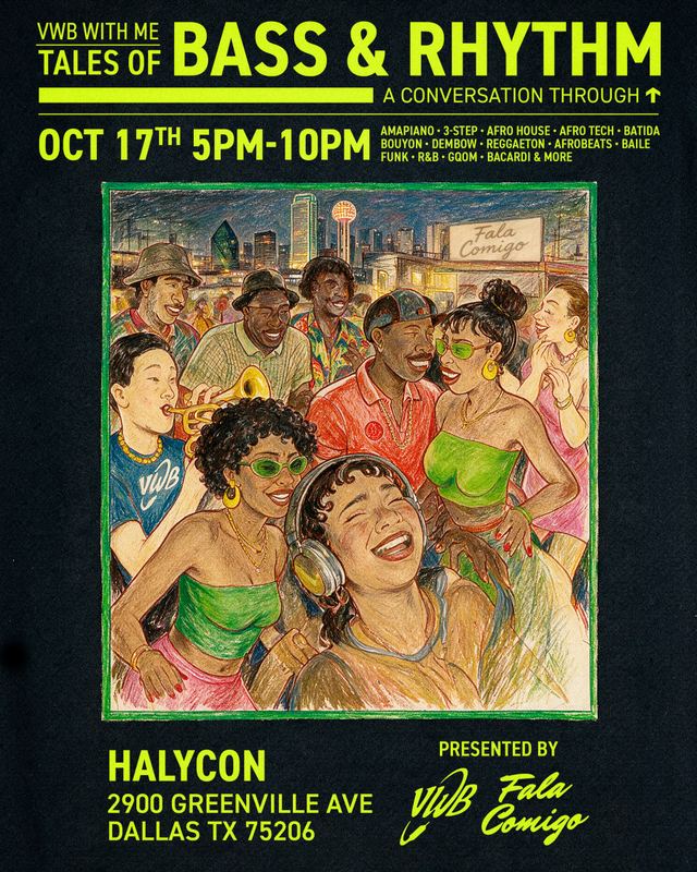 VWB WITH ME TALES OF BASS & RHYTHM, Sat, Oct 17, Halycon, Lower Greenville