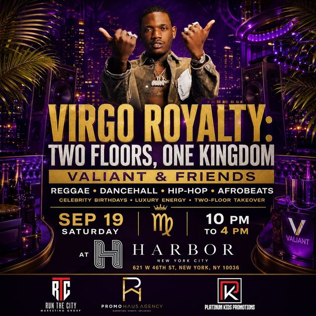 VIRGO ROYALTY: TWO FLOORS, ONE KINGDOM, Sat, Sep 19, Harbor, Hell's Kitchen