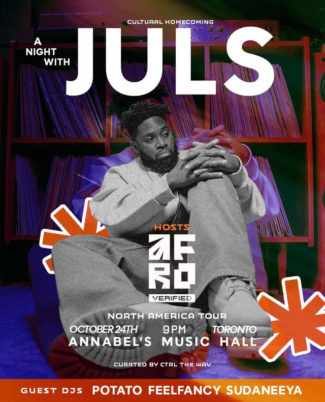 A Night With Juls, Sat, Oct 24, Annabel's, Old Toronto