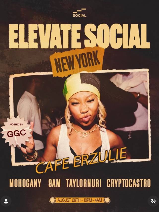 Elevate Social New York, Sat, Aug 29, Cafe Erzulie, Bushwick