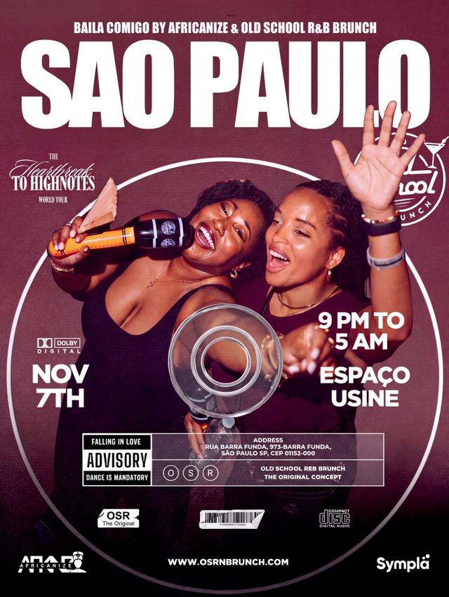 Baila Comigo by Africanize & Old School R&B Brunch, Sat, Nov 7, Espaço Usine