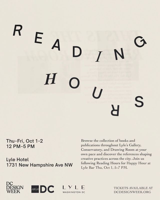 Reading Hours, Thru Oct 2, Lyle Hotel, Dupont Circle